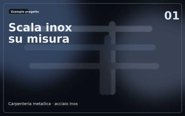 Scala in acciaio inox su misura