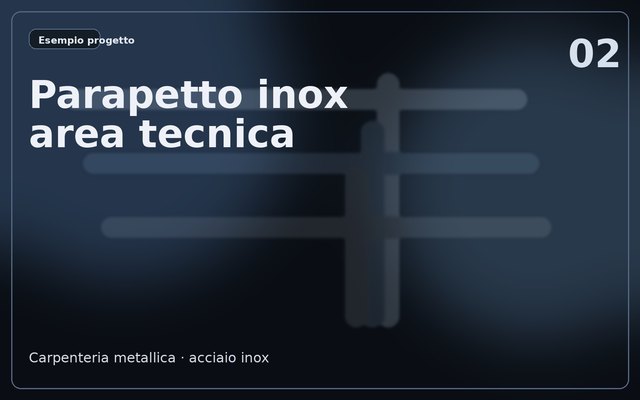 Parapetto inox per area tecnica